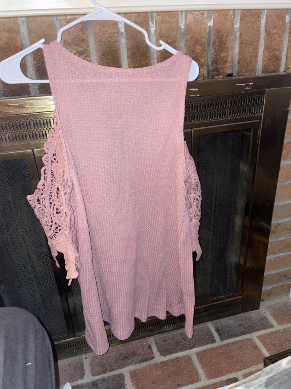 Sheilay Pink Lace-Trim Tank with Front Zip Accent - Picture 6 of 6
